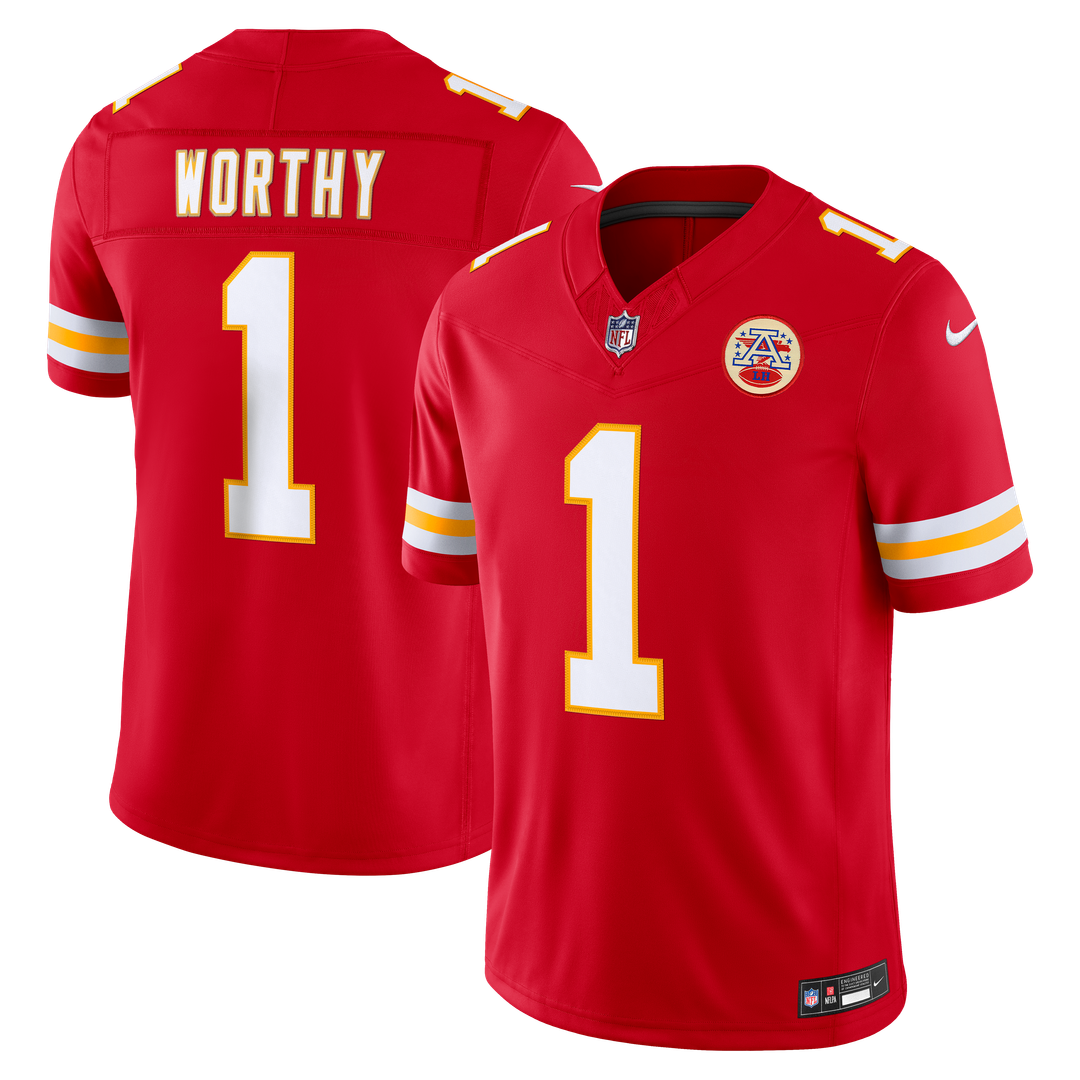 Xavier Worthy Kansas City Chiefs Vapor F.U.S.E. Stitched Limited Jersey - Red