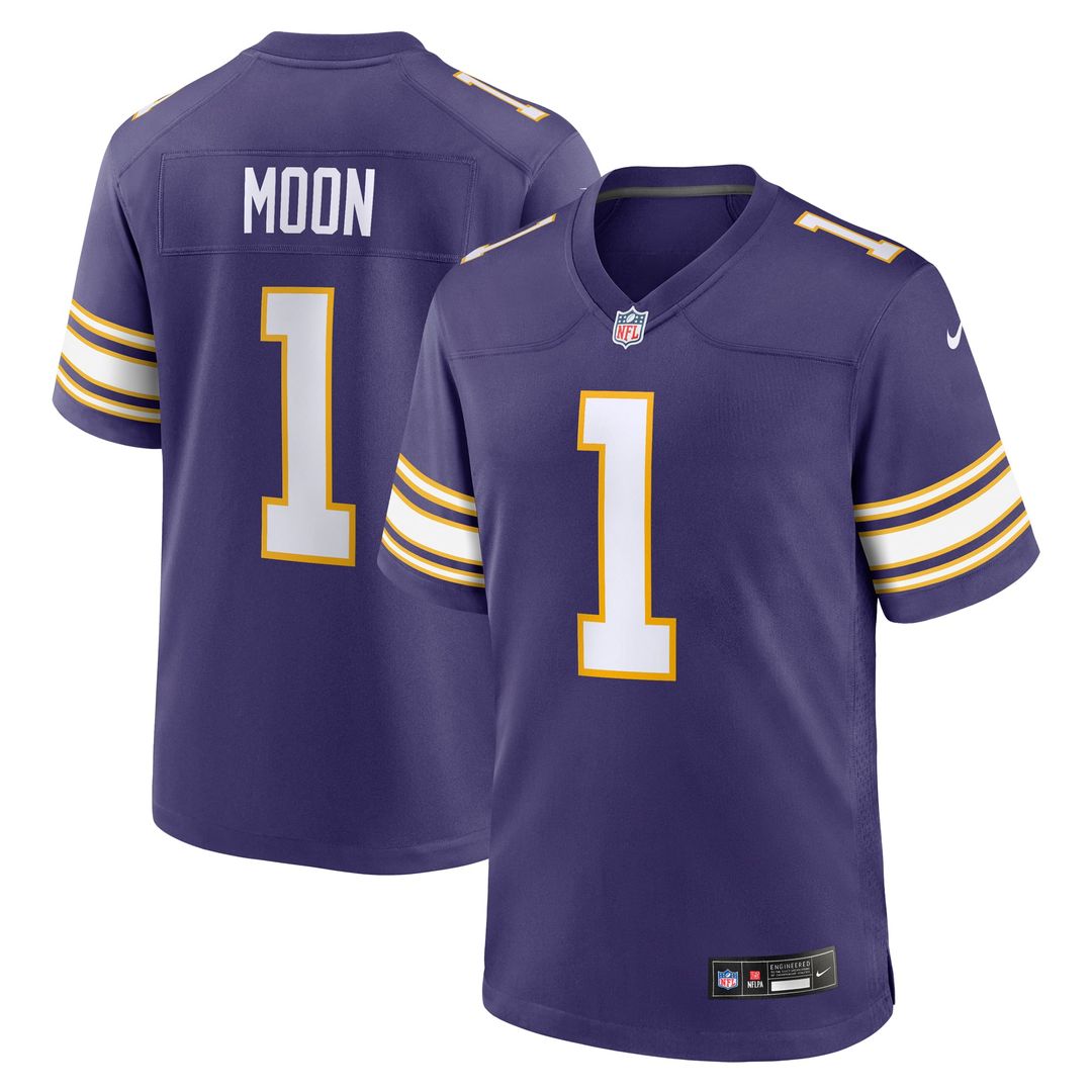 Warren Moon Minnesota Vikings Alternate Game Jersey - Purple
