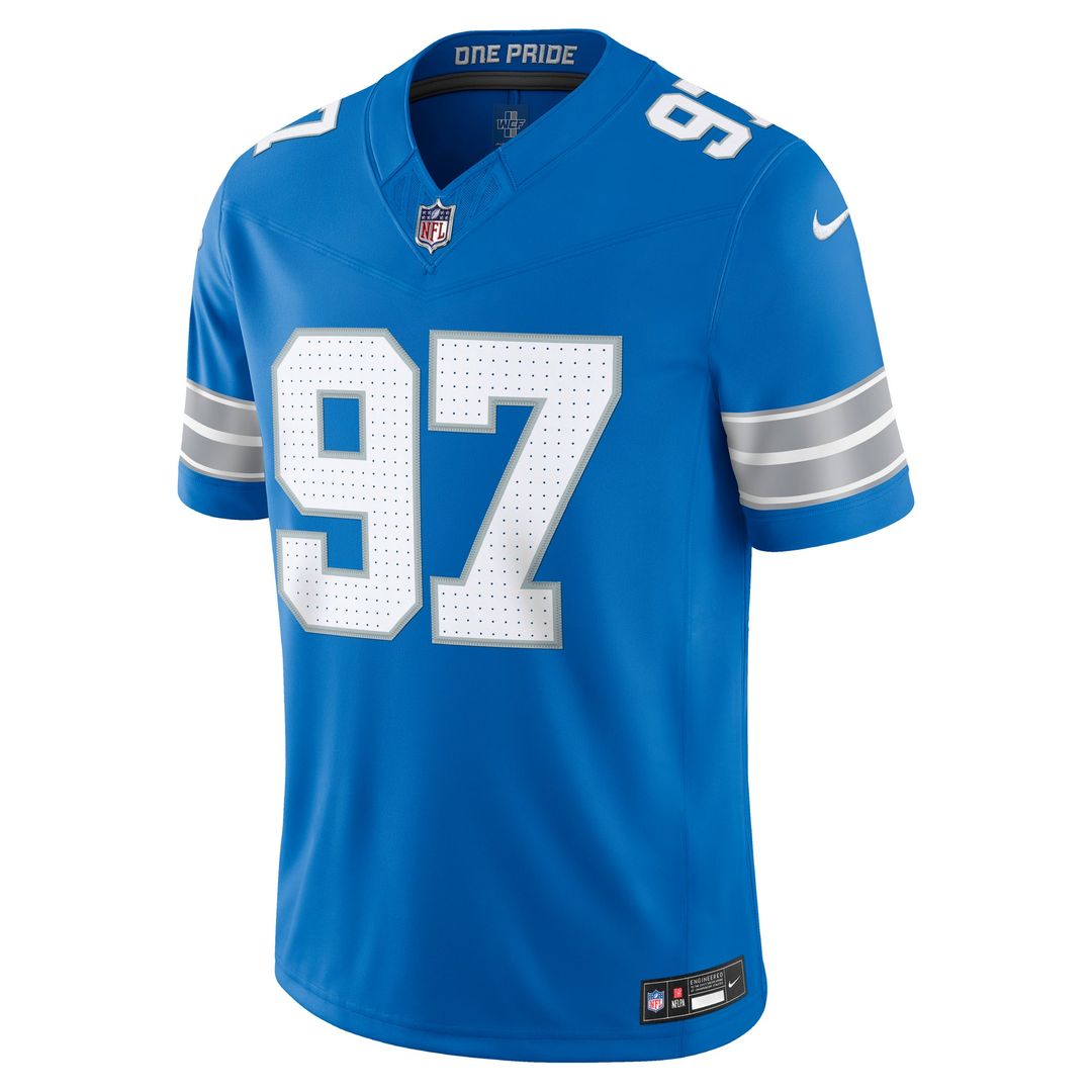 Aidan Hutchinson Detroit Lions Vapor F.U.S.E. Stitched Limited Jersey - Blue