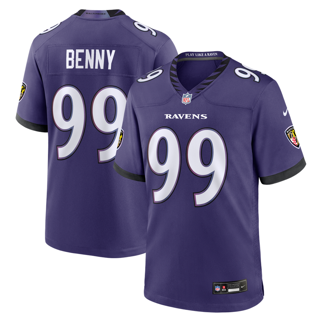 Rayshaun Benny Baltimore Ravens Game Jersey - Purple