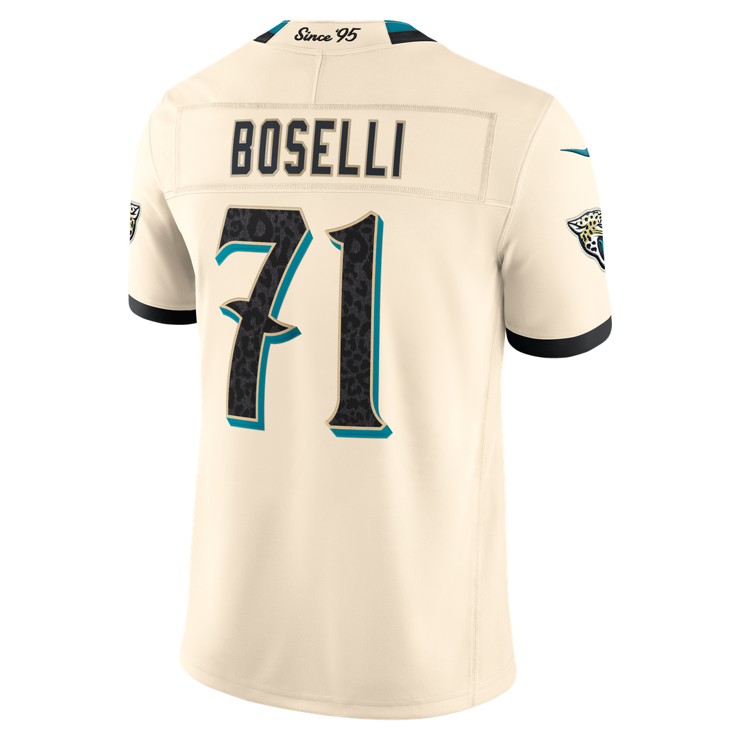 Tony Boselli Jacksonville Jaguars 2026 Rivalries Collection Stitched Limited Jersey - Natural