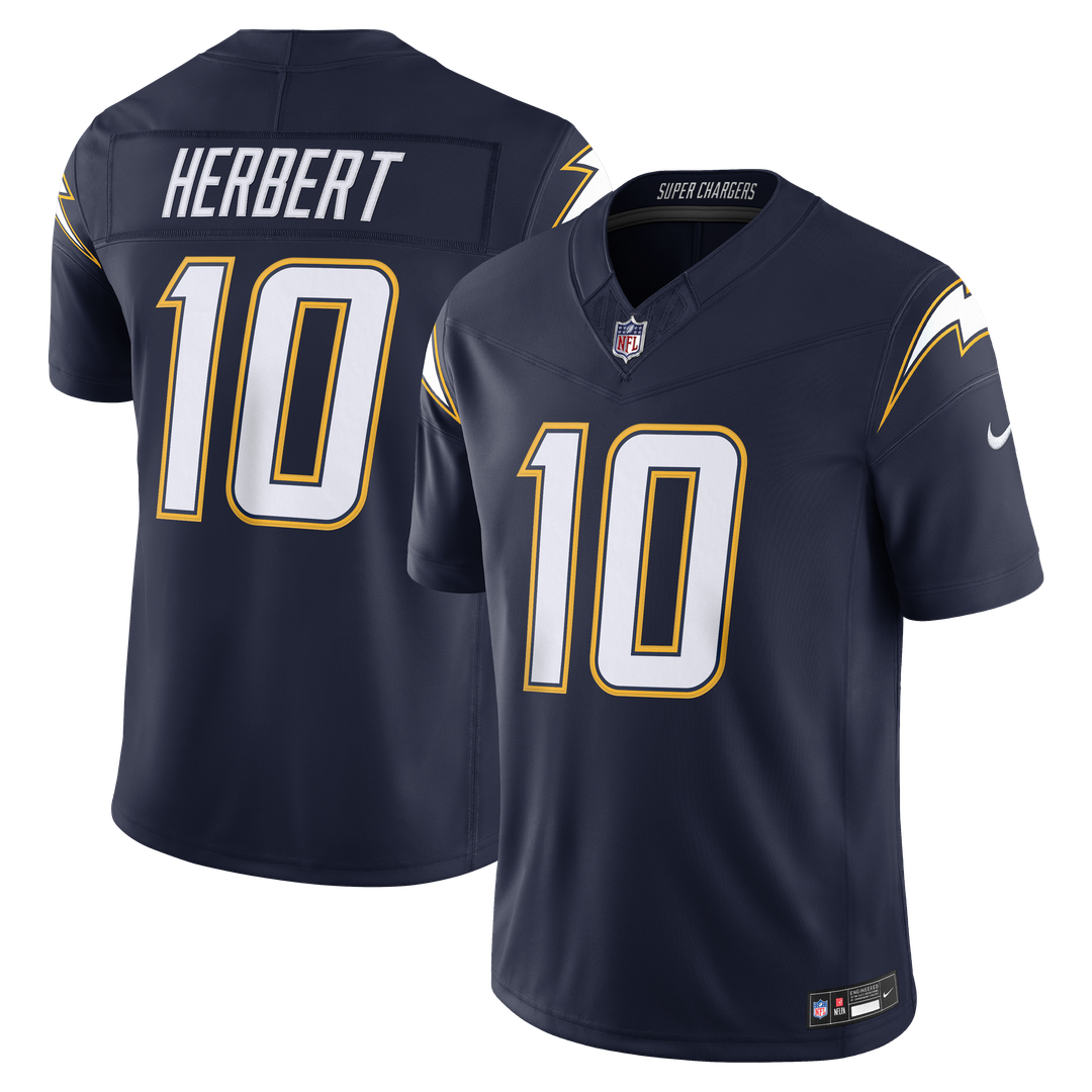 Justin Herbert Los Angeles Chargers Alternate Super Chargers Vapor F.U.S.E. Stitched Limited Jersey - Navy