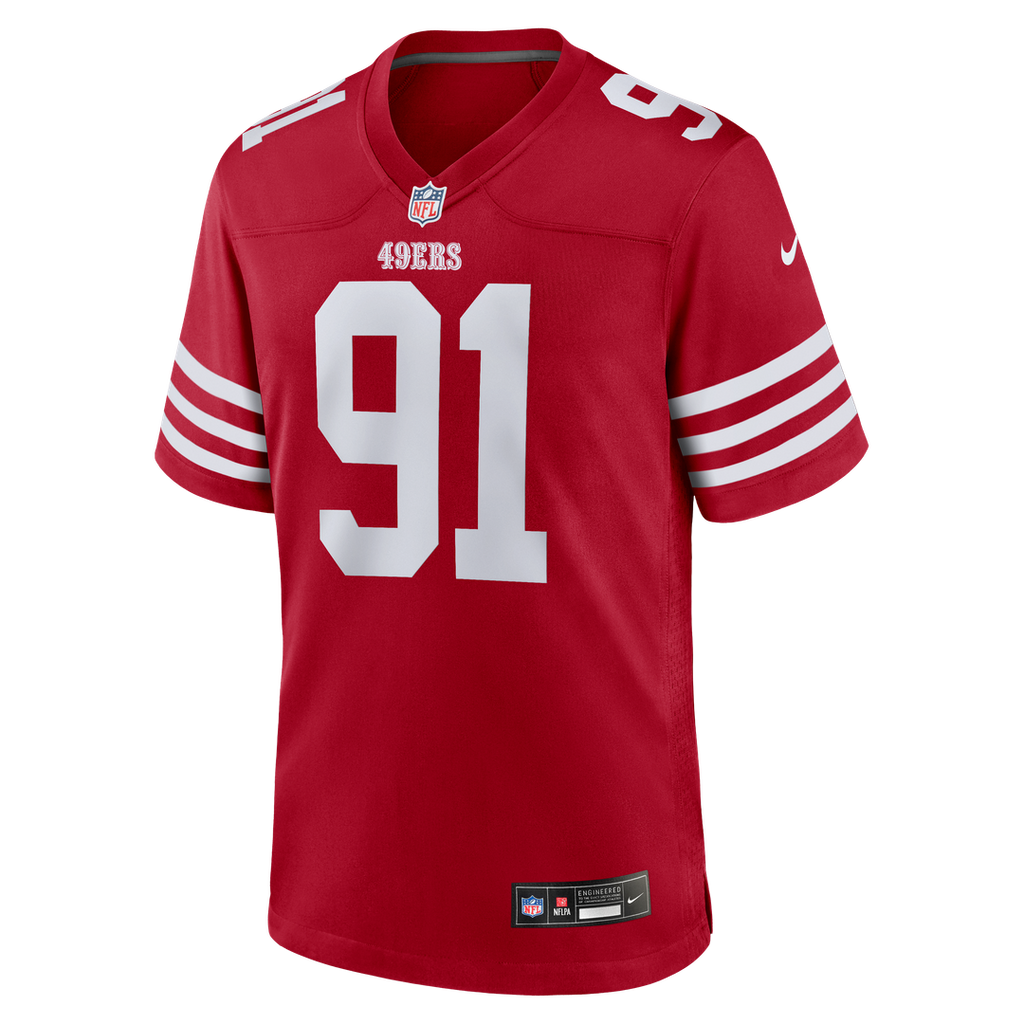 Sam Okuayinonu San Francisco 49ers Game Jersey - Scarlet