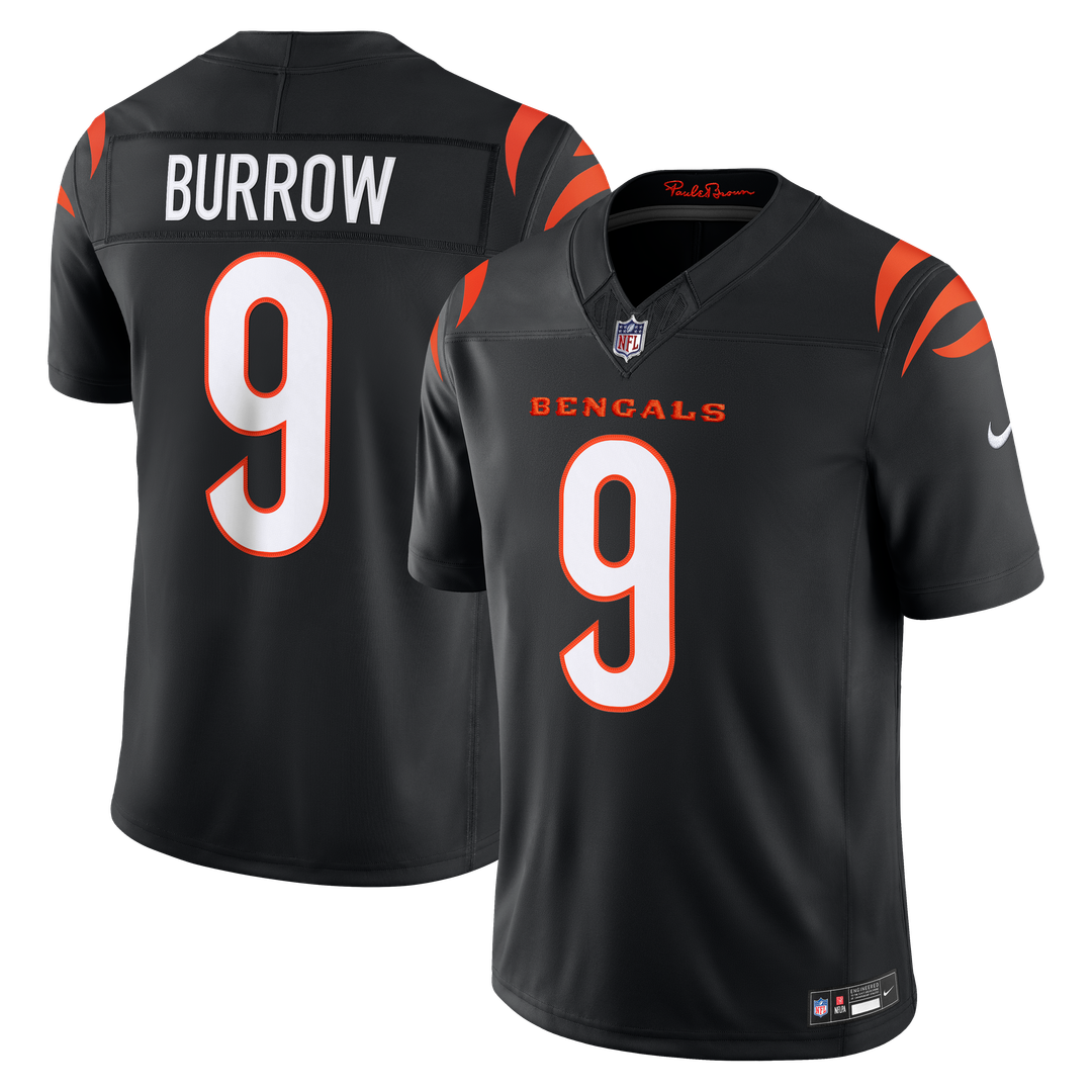 Joe Burrow Cincinnati Bengals Vapor F.U.S.E. Stitched Limited Jersey - Black