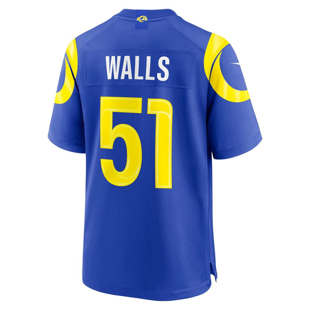 Eddie Walls III Los Angeles Rams Game Jersey - Royal Blue