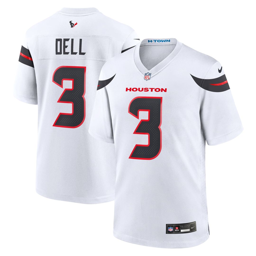 Tank Dell Houston Texans Game Jersey - White