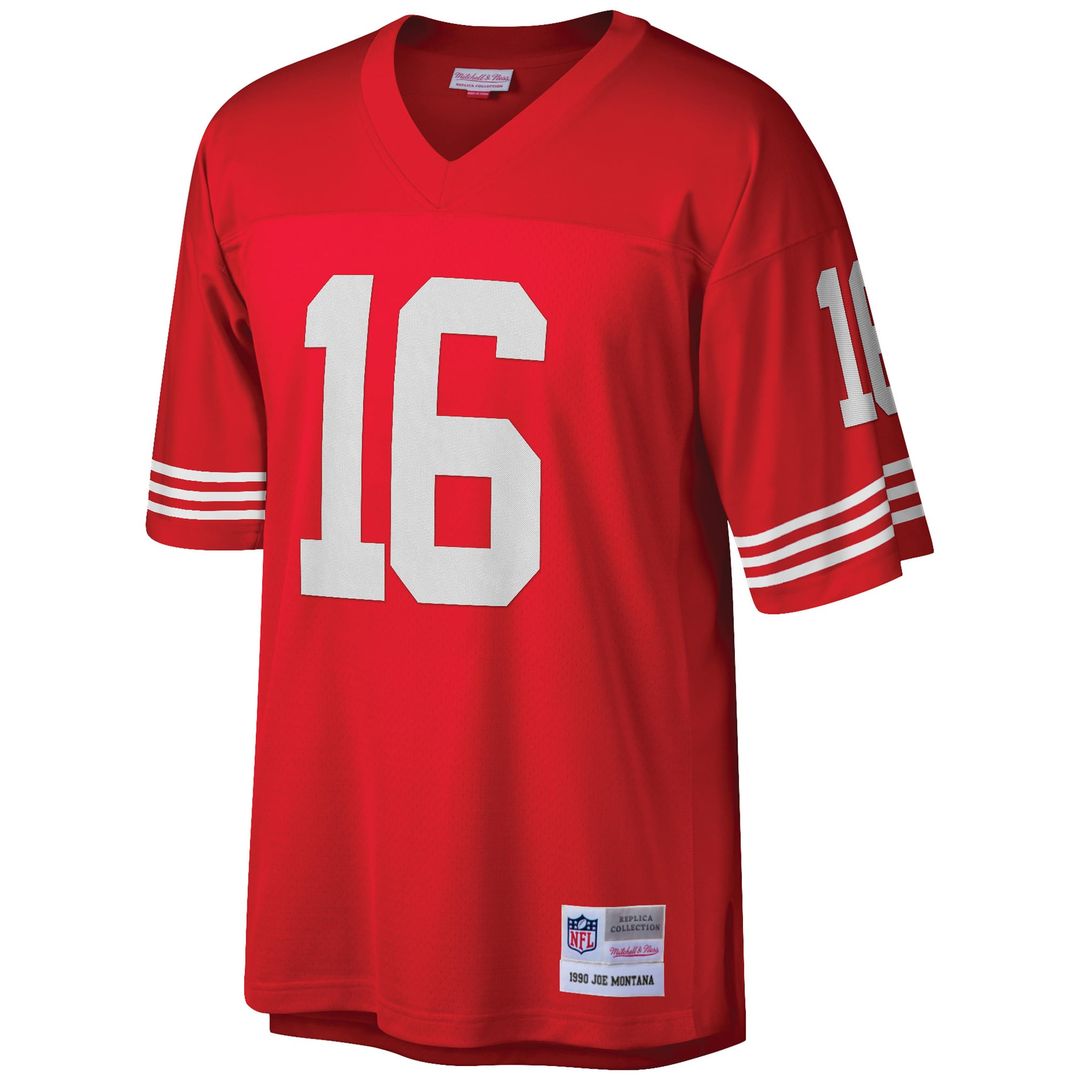 Joe Montana San Francisco 49ers Big & Tall 1990 Replica Jersey - Scarlet