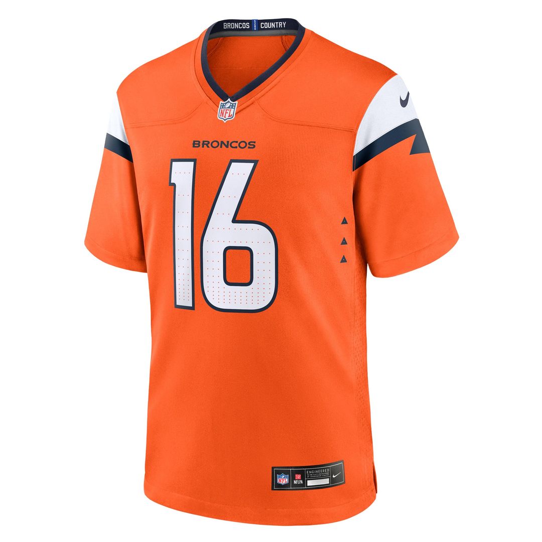 Jeremy Crawshaw Denver Broncos Game Jersey - Orange