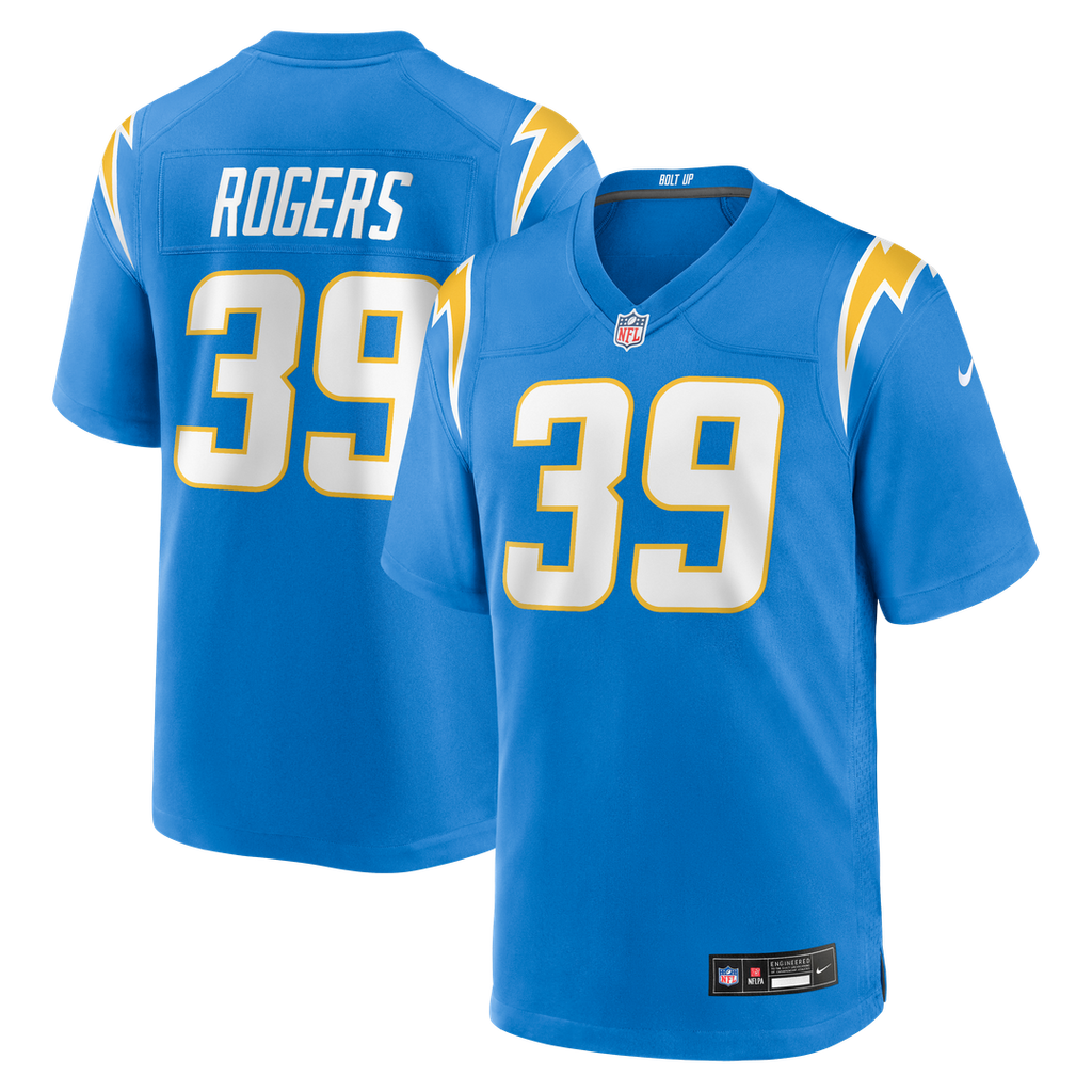 Eric Rogers Los Angeles Chargers Game Jersey - Powder Blue