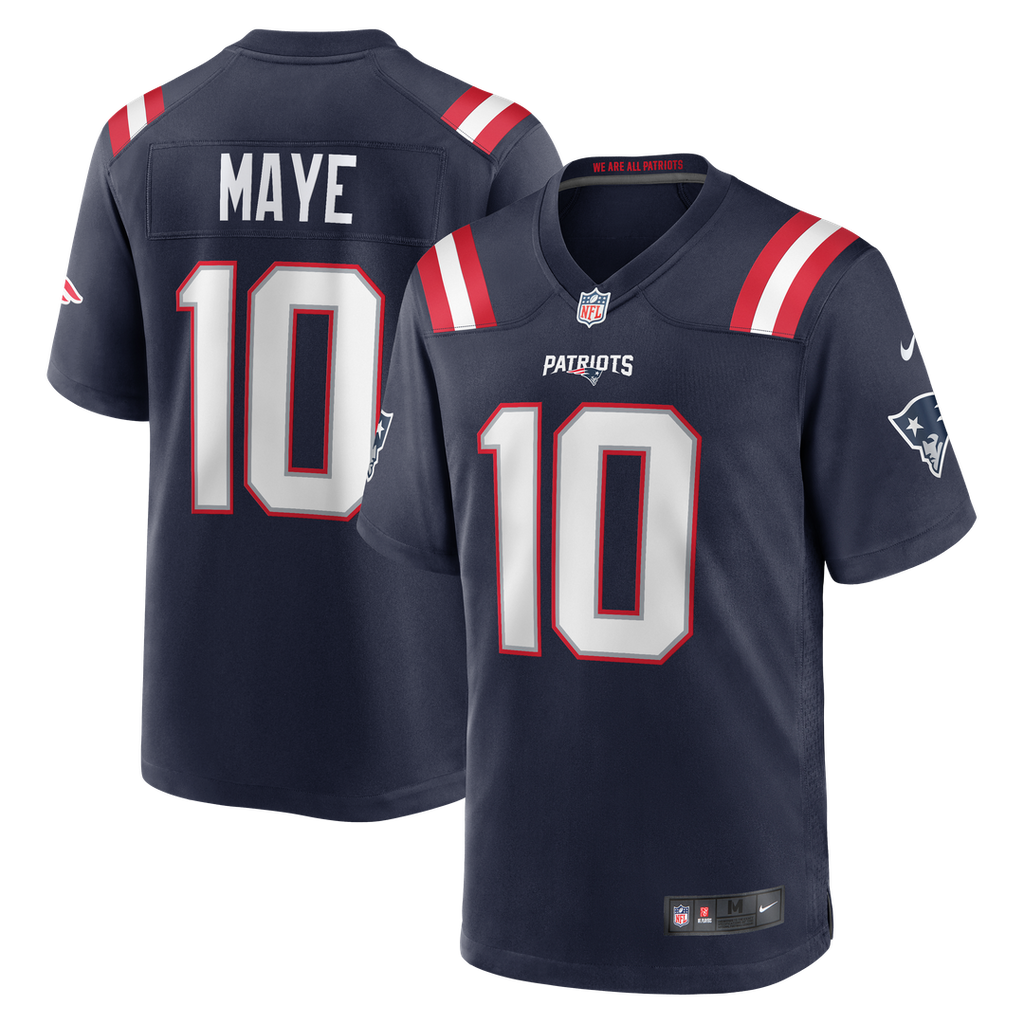 Drake Maye New England Patriots Game Jersey - Navy