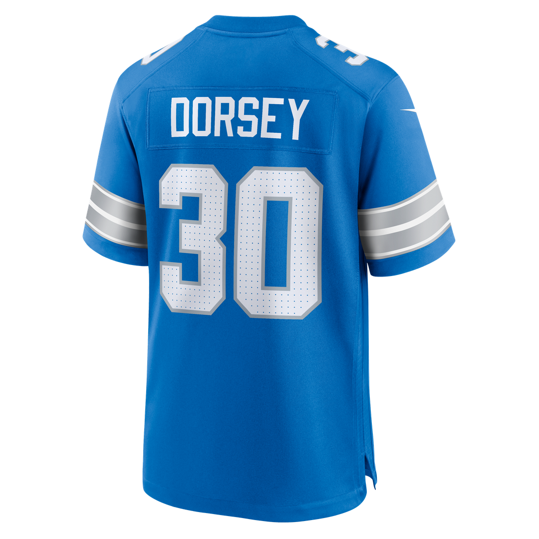 Khalil Dorsey Detroit Lions Game Jersey - Blue
