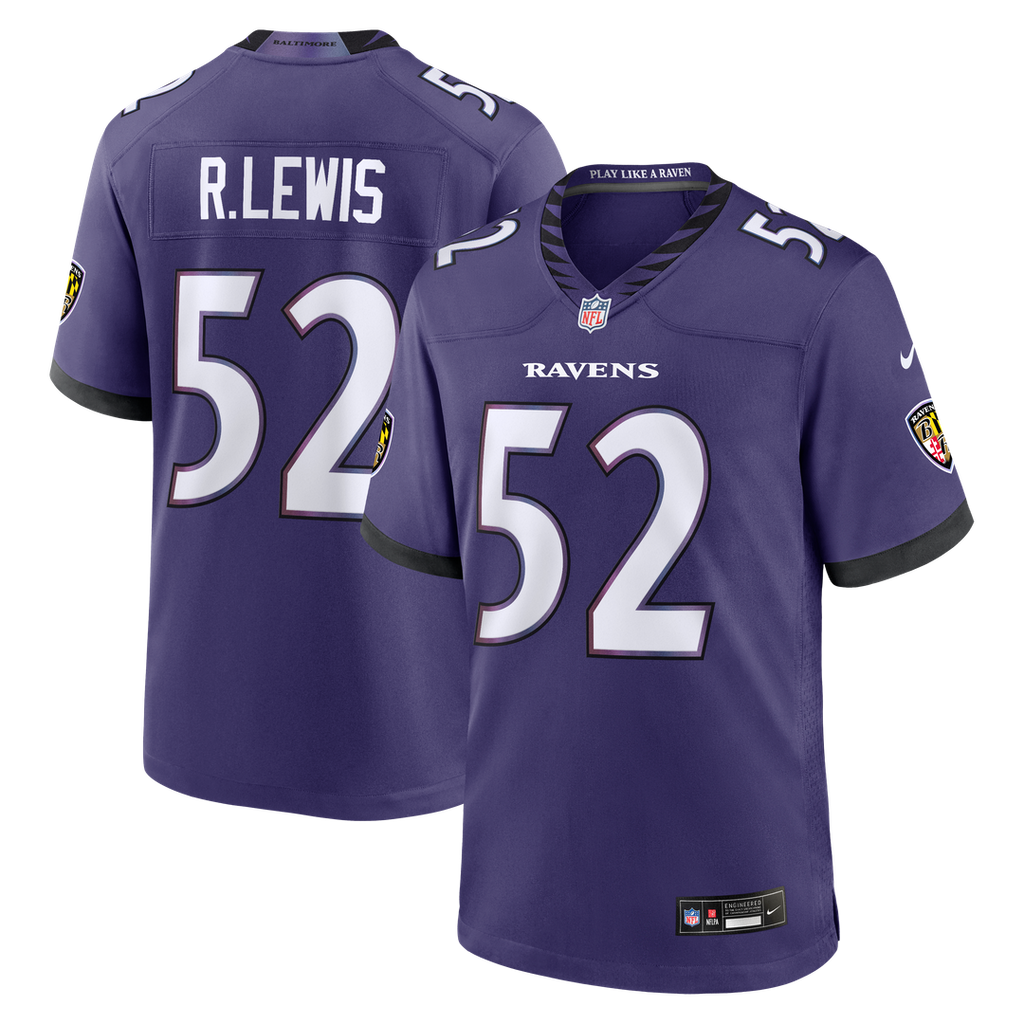 Ray Lewis Baltimore Ravens Game Jersey - Purple