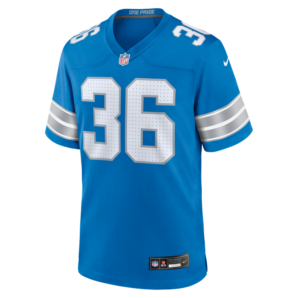Chuck Clark Detroit Lions Game Jersey - Blue