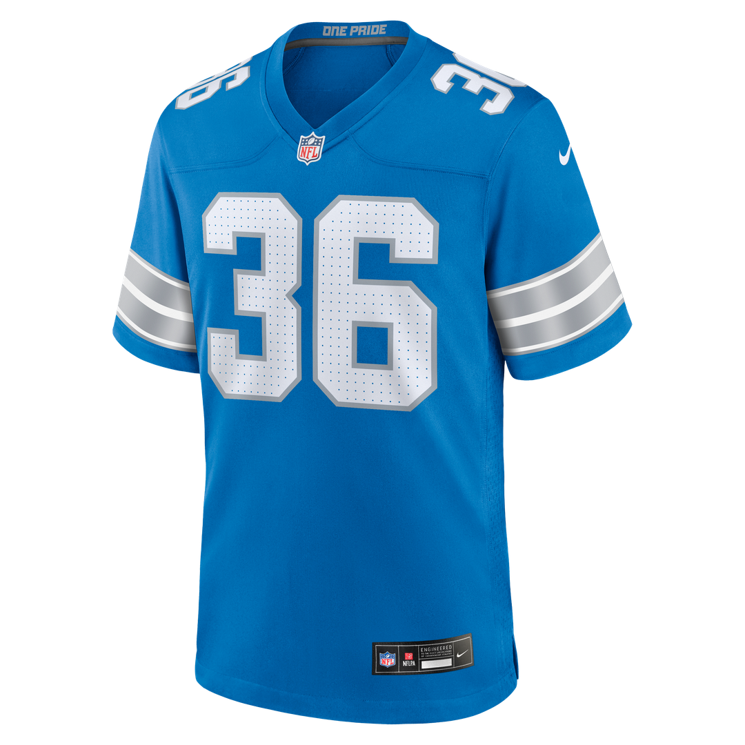 Chuck Clark Detroit Lions Game Jersey - Blue