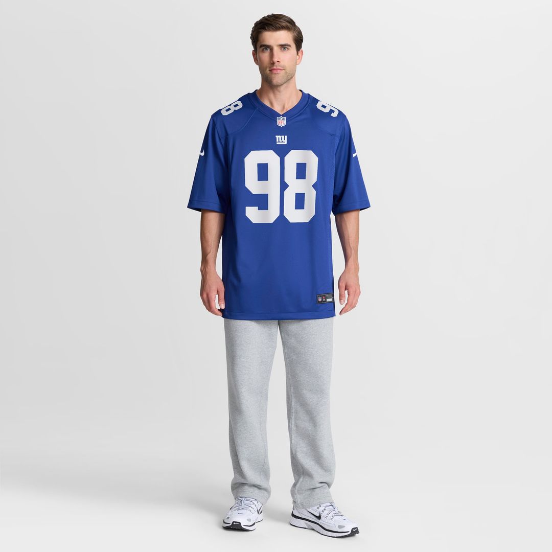 D.J. Reader New York Giants Game Jersey - Royal Blue